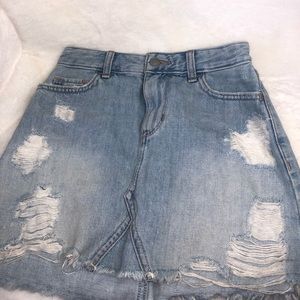 Light wash high rise Hollister skirt